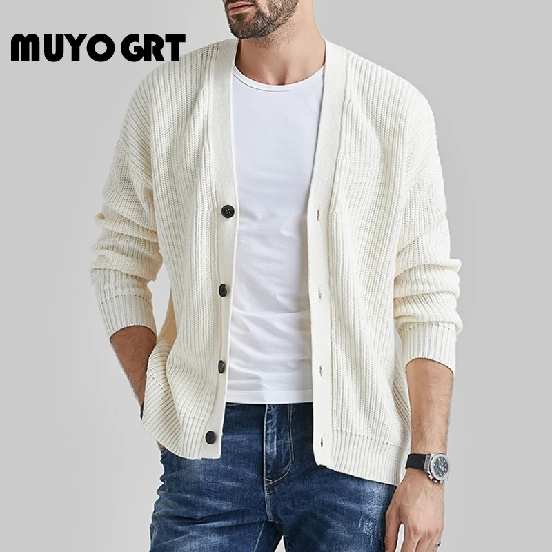 MUYOGRT Autumn New 2020 Men's V-neck Cardigan Sweaters Slim Solid Button Sweater Thin Waist Wool Coat Genuine Men coat MUYOGRT Autumn New 2020 Men's V-neck Cardigan Sweaters Slim Solid Button Sweater Thin Waist Wool Coat Genuine Men coat