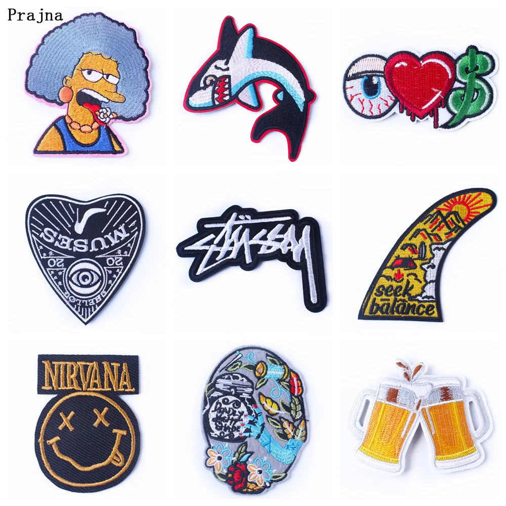 

Prajna diy Clothe Embroidery Hippie Patch Applique Ironing Clothing Sewing Supplies clorhing stickers Decorative Badges Patches