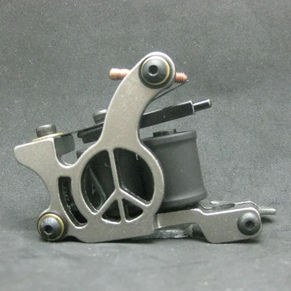 Серебристый One 10 Wrap Coils Alloy Professional Tattoo Machine Gun For Kit Power Set Supply GAM12 Free Shipping - Цвет: Серебристый