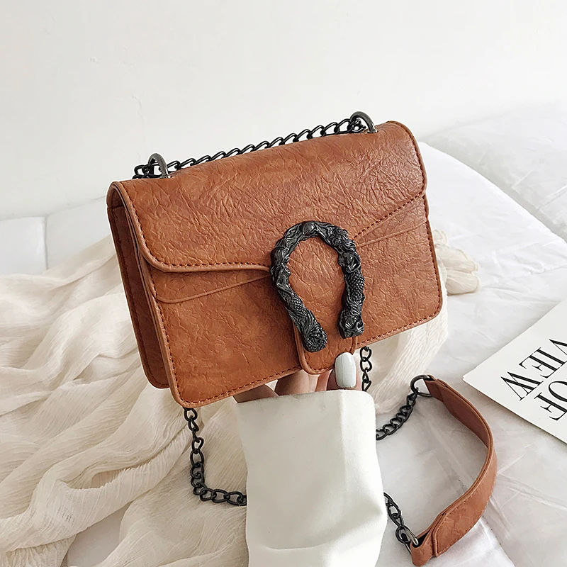 

Women Mini Shoulder Bag PU Leather Small Square Bag Chain Flip Crossbody Bags Designer For Luxury Handbags Women Bolsa Feminina