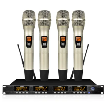 

Professional wireless microphone system four-channel UHF handheld lavalier microphone Karaoke party stage
