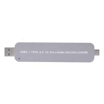 

USB 3.1 Type A/C to PCI-E NVMe M.2 SSD Enclosure Adapter Card Portable Hard Drive Enclosure Plug & Play