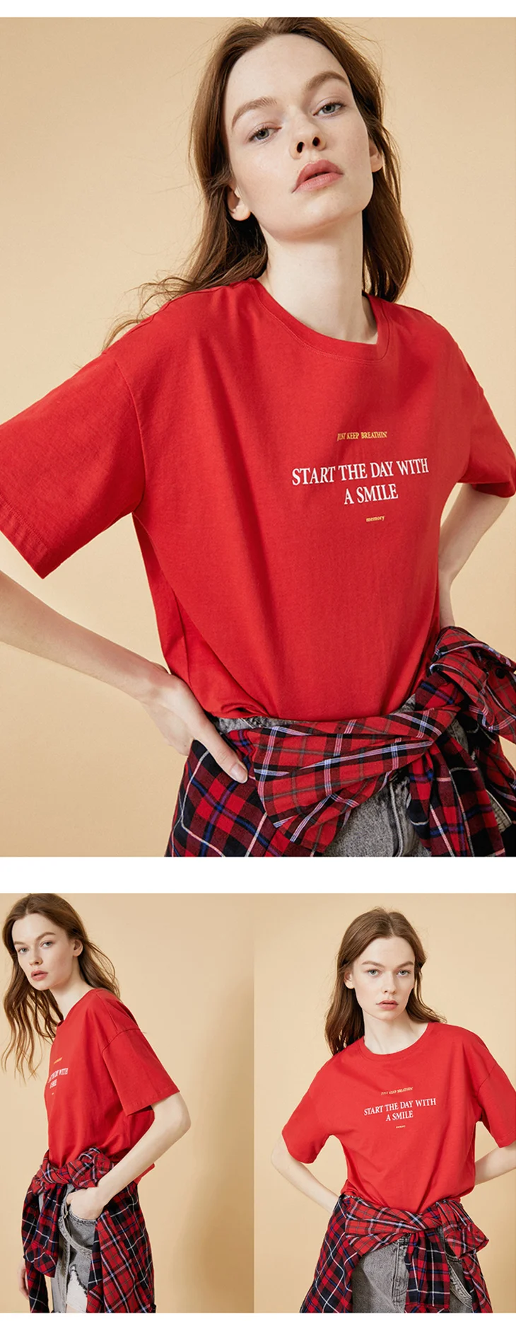 ONLY Women's Letter Print Short-sleeved T-shirt | 120101578
