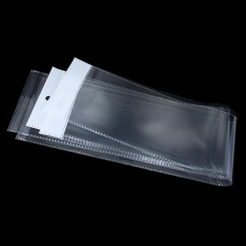 

Long Size Hairpiece Hair Extension Pack OPP Clear Plastic Wig Bag Self Adhesive Packing Transparent Poly Pouches with Hang Hole