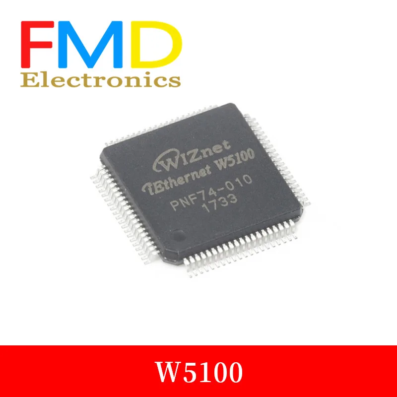 

5PCS/LOT New agent W5100 LQFP80 Ethernet control chip spot 5100 chip packages