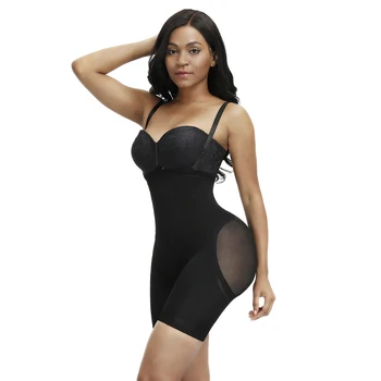 

Women Seamless Body Shaper Slimming Waist Trainer Sheer Mesh Shapewear high waist Tummy control underwear plus size