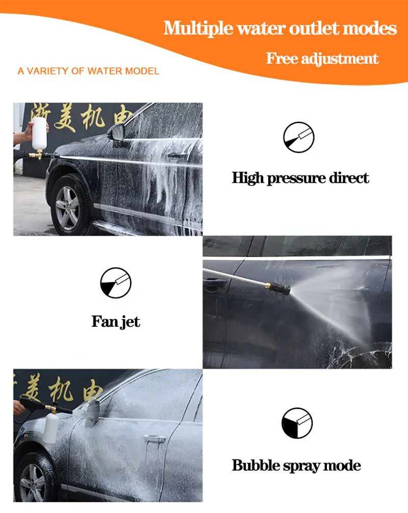 Commercial Industrial 150Bar 5.5Hp Gasoline Engine High Pressure Washer Machine Car Cleaner Big Wheels Auto Tools Accessories foam cannon for pressure washer