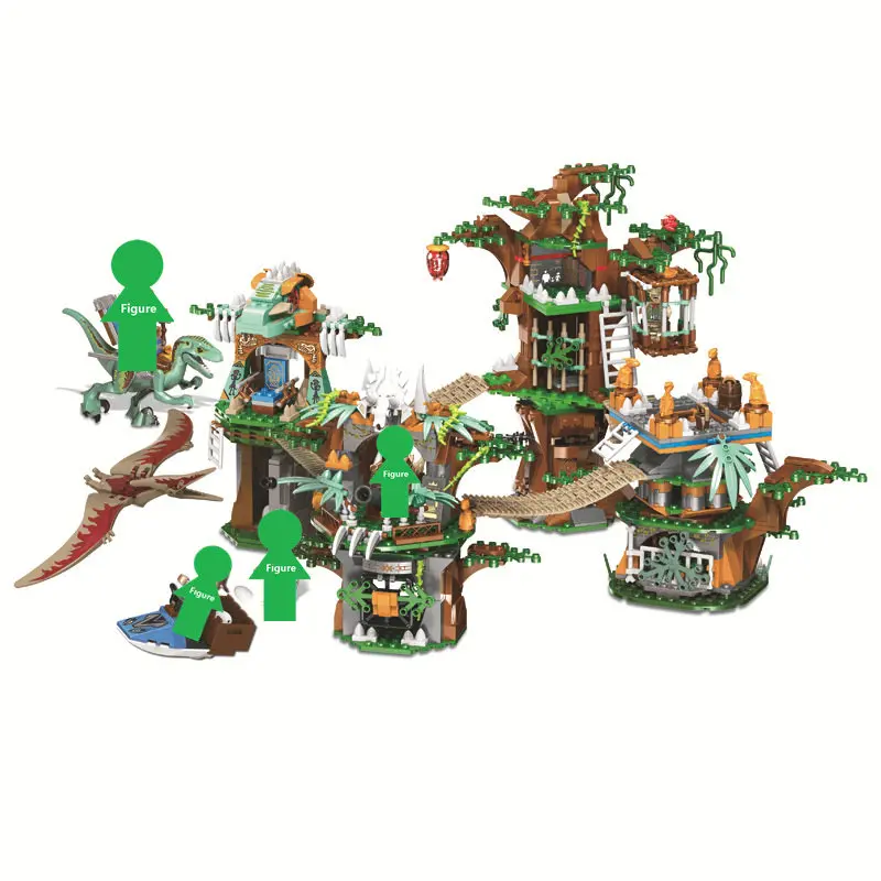 

Jurassic Velociraptor Dinosaur Tribe Building Blocks Bricks Model Kids Classic World Movie Toys Compatible Legoinglys