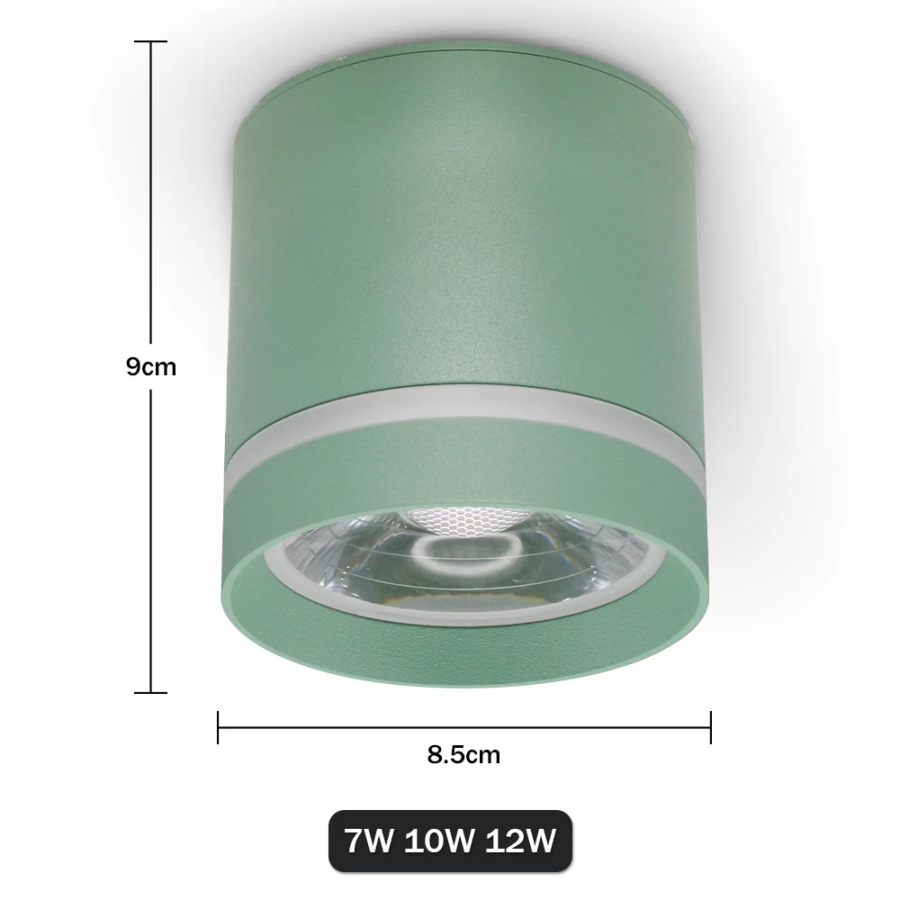 [DBF]Macaroon Aluminum Surface Mounted Ceiling Downlight 7W 10W 12W LED Ceiling Spot Light AC110/220V for Kitchen Living room
