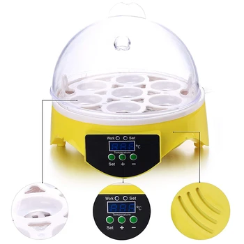 

7 Eggs Chicken Bird Incubator Eggs Automatic Intelligent Control Incubation Tool for Household Animal Chicken Ornaments