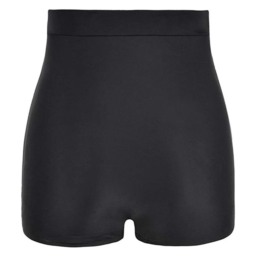 Women Plus Size High Waist Bikini Bottoms Swim Briefs Beach Shorts Ruched Bottom Beachwear Women Bathing Beach Swimming Shorts