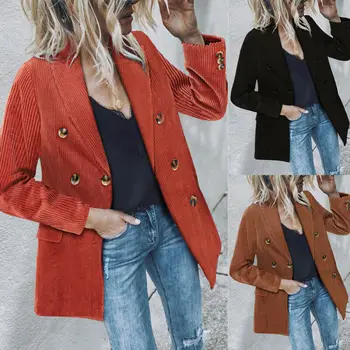 

Fashion Women Casual Button Blazer Top Jacket Slim Long Sleeve Jacket Coat Outwear Solid Color Autumn Winter Clothes