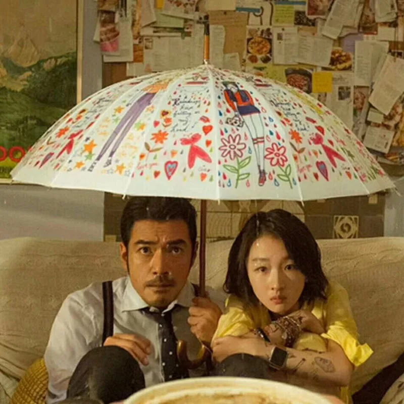 

2019 New ZHOU DONG YU Cartoon Long-handle Umbrella for Women and Men Wooden Handle non-automatic Fashion Umbrella for Adults