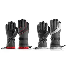 Мужские лыжные перчатки, перчатки для сноуборда, снегохода, езды на мотоцикле, зимние перчатки, ветрозащитные, водонепроницаемые, походные, унисекс, зимние перчатки
