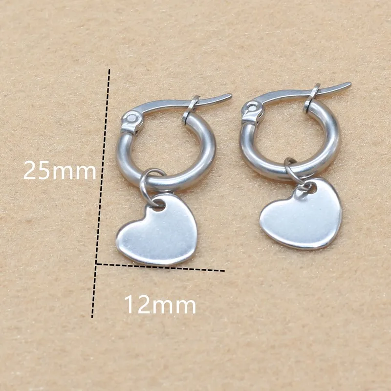 Титановые серьги-кольца 12 мм с сердечком и жемчугом, Star Charms316 L, нержавеющая сталь, не выцветает, не вызывает аллергии