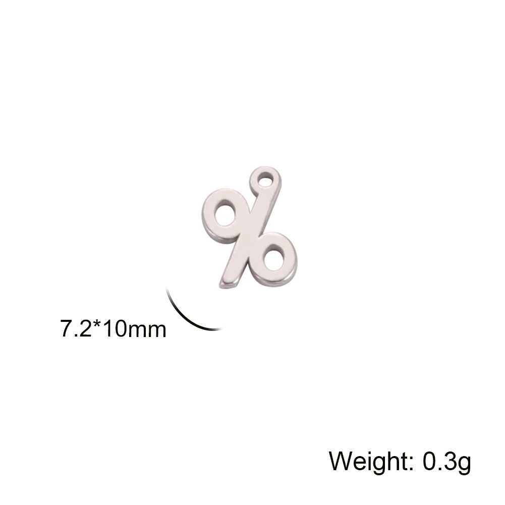 Stainless Steel Greek Alphabet Dollar Symbol Charms for DIY Jewelry Making – Set of 5