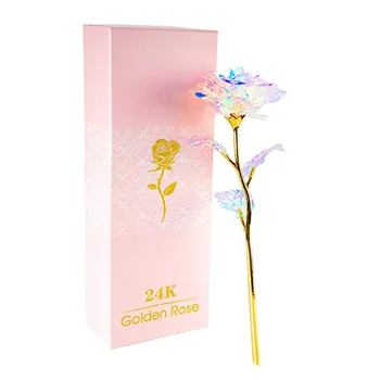 

Colorful Luminous Rose Artificial LED Light Flower Unique Valentine's Day Gifts For Girls and Women Multicolor Rose 1.16