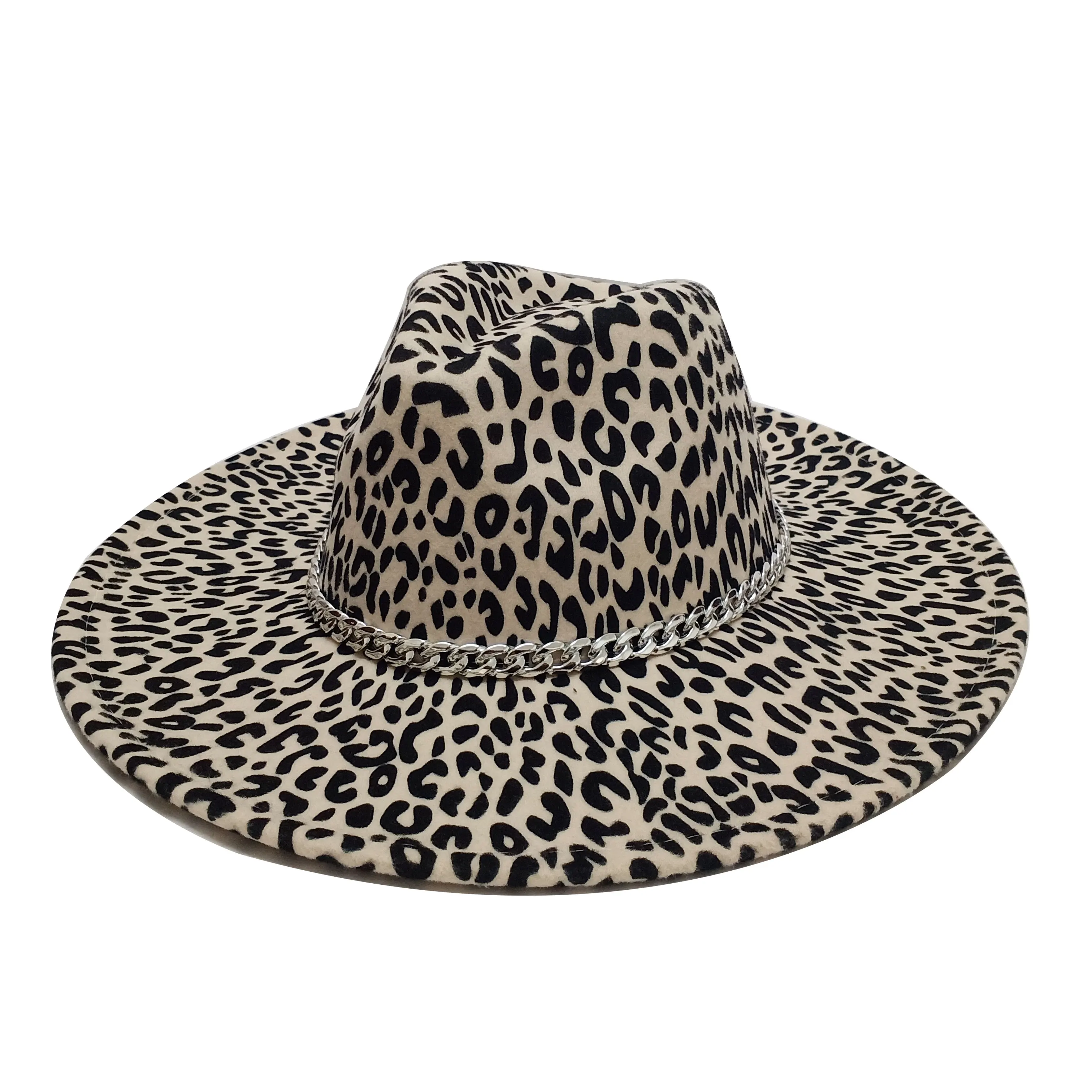 brown fedora Leopard Fedoras Hat For Women Unisex Water Drop Top Men Women Fall Winter Felt Hat Jazz Cap Church Hat Winter Autumn Wholesale small fedora hat