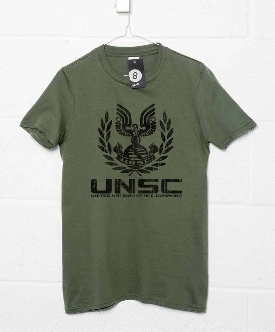 Вдохновленные Halo T Shirt-UNSC-8 Ball футболки топы оптом на заказ экологическая Футболка