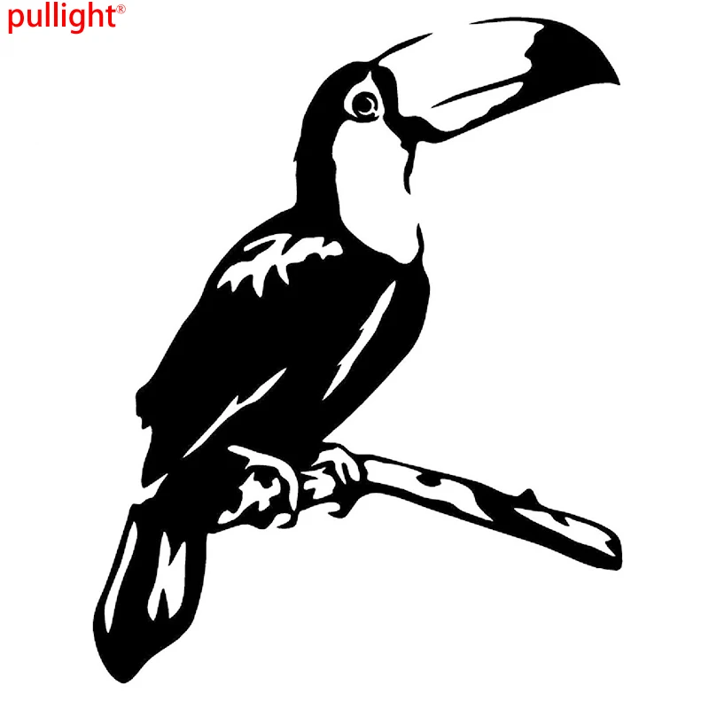 Виниловая наклейка птица на окно автомобиля для стенок бампера ноутбук Toucan ветке