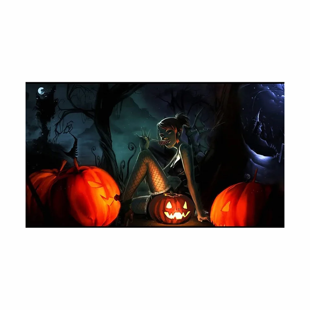 5D DIY Halloween Girl Pumpkin Diamond Painting Square Round Rhinestone Hobby Mosaic Handmade Gift Cross Stitch Home Decoration | Дом и сад