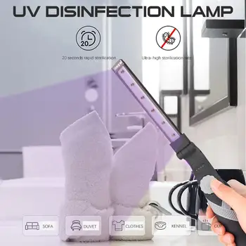 

UV Disinfection Lamp 6V Rechargeable Ultraviolet Sterilization UV Light LED Germicidal Lamp Kill Mite Home Lamp