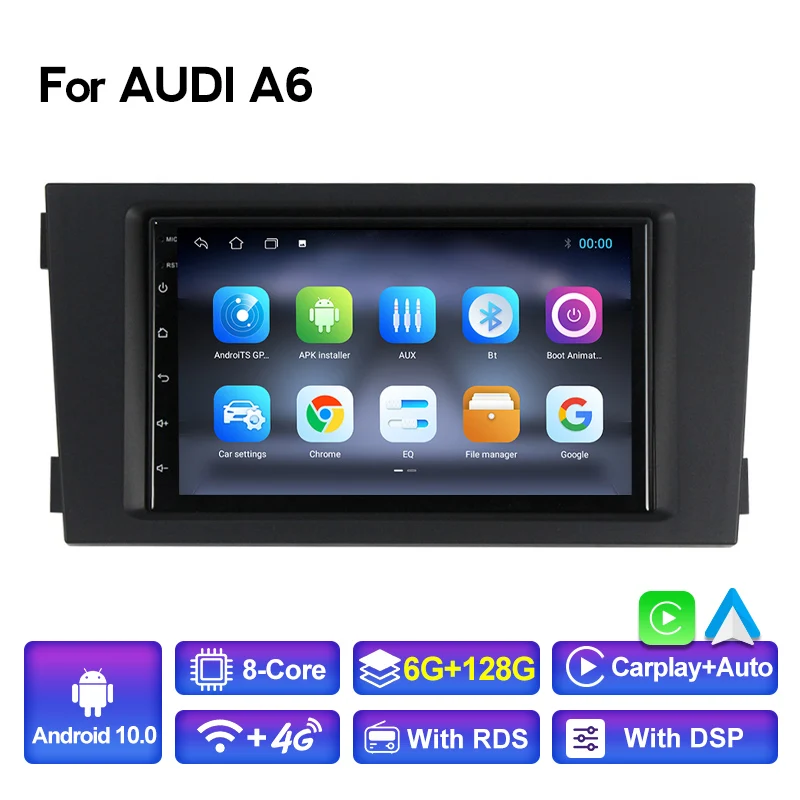 6 + 128 4G LTE Android10 Auto multimedia player Für Audi A6 C5 1997