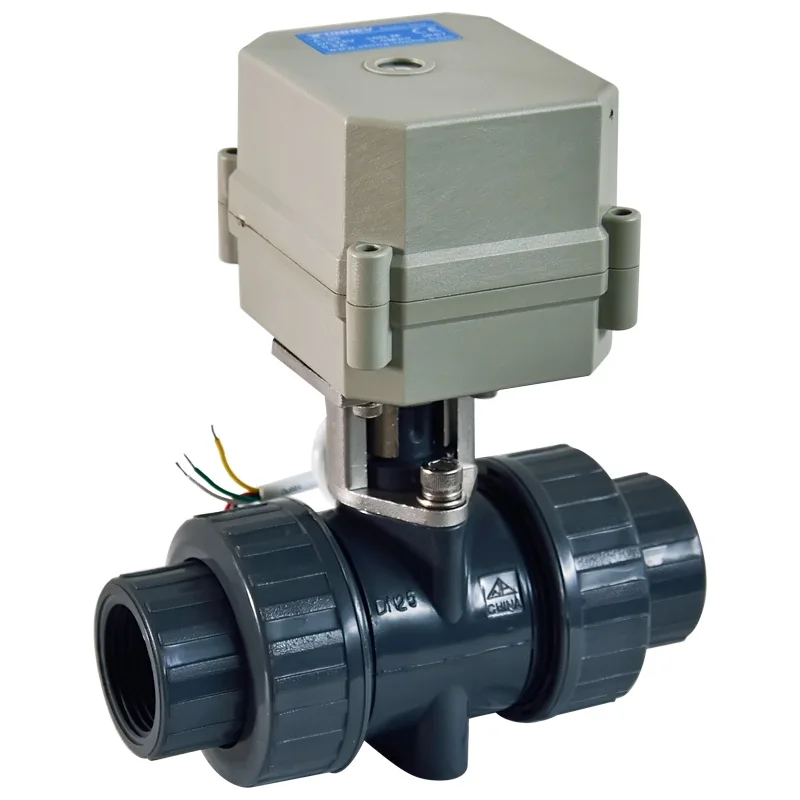 

1'' DN25 UPVC/CPVC 110-230VAC Motorized Ball Valve BSP/NPT 2 Way Full Port Electrical Actuator Valve Motorized Compact Valve