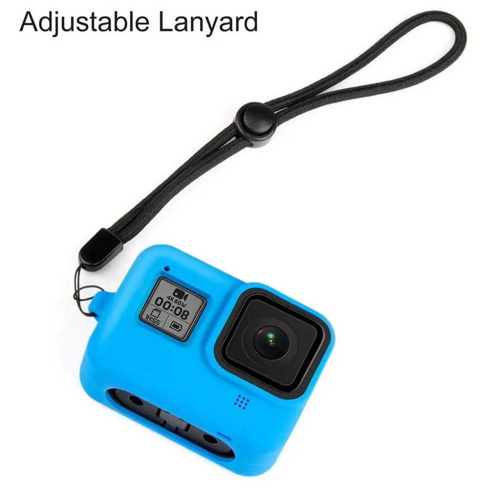 Силиконовый чехол для Gopro Hero 8, черный чехол, защитный чехол для Gopro 8, аксессуары для экшн-камеры