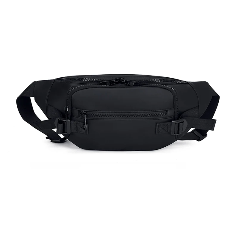 Мужская поясная сумка, водонепроницаемая нейлоновая поясная сумка, нагрудная сумка, многофункциональная Повседневная сумка через плечо, сумки на плечо, поясная сумка - Цвет: Black waist bag