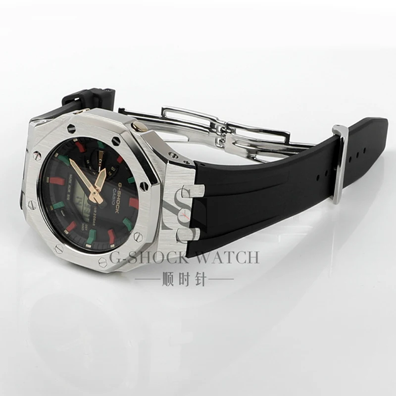 Generasi Ketiga Generasi Ketiga AP Bezel Casing Logam Mewah UNTUK Casio G  SHOCK GA 2100 Gelang Jam Gesper Tali Karet|Pintar Aksesoris| - AliExpress
