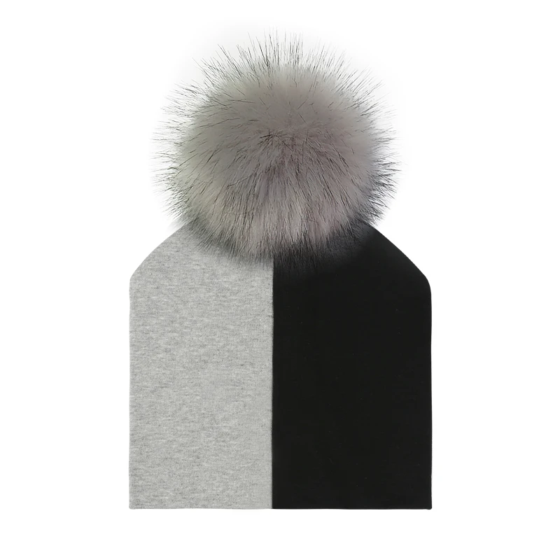 Boné de algodão para bebês, gorro pompom para meninos e meninas, acessório de inverno para mamãe e bebê