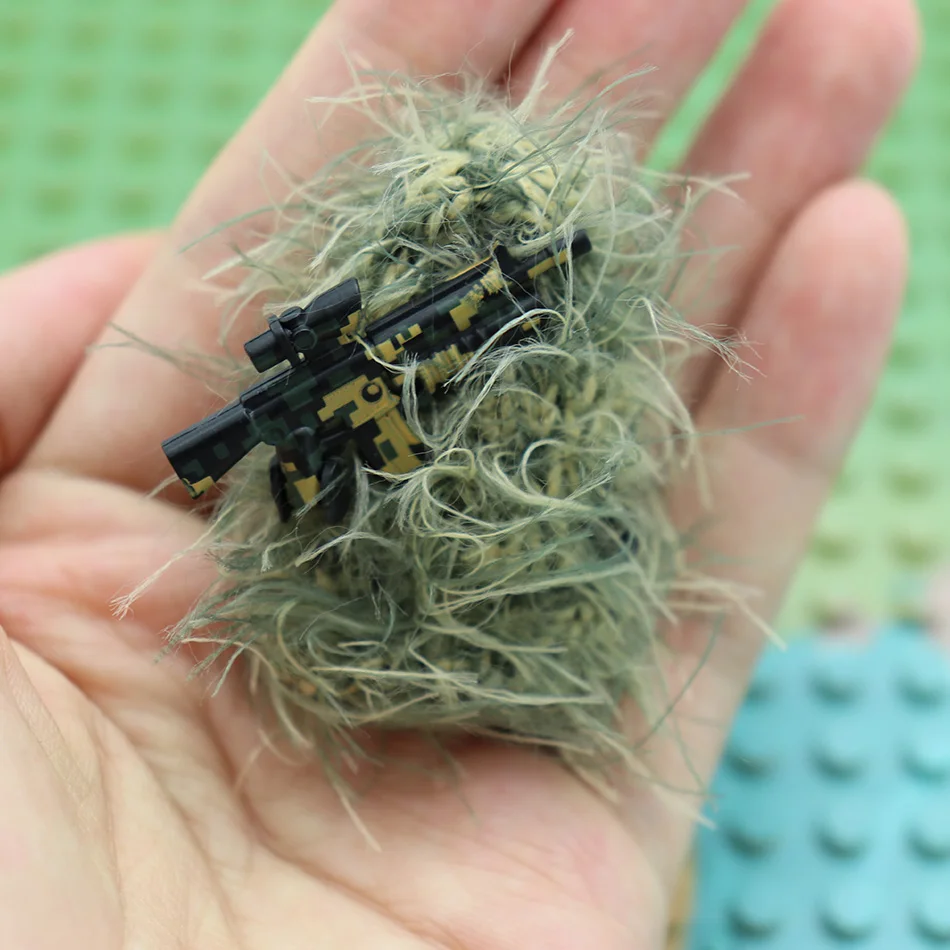 6 шт. шерсть Ghillie костюм оружие части для камуфляжной снайперской фигуры