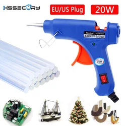 Mini pistolet à colle thermoélectrique 20W, avec bâtons de 7mm, température de chaleur, outil de réparation thermoélectrique 