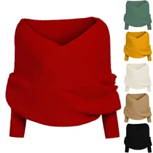 Весенний вязаный бюстгальтер, свитер, одеяло, однотонный пуловер с v-образным вырезом, длинная шаль, зимний теплый большой шарф, шарфы, элегантное женское пальто