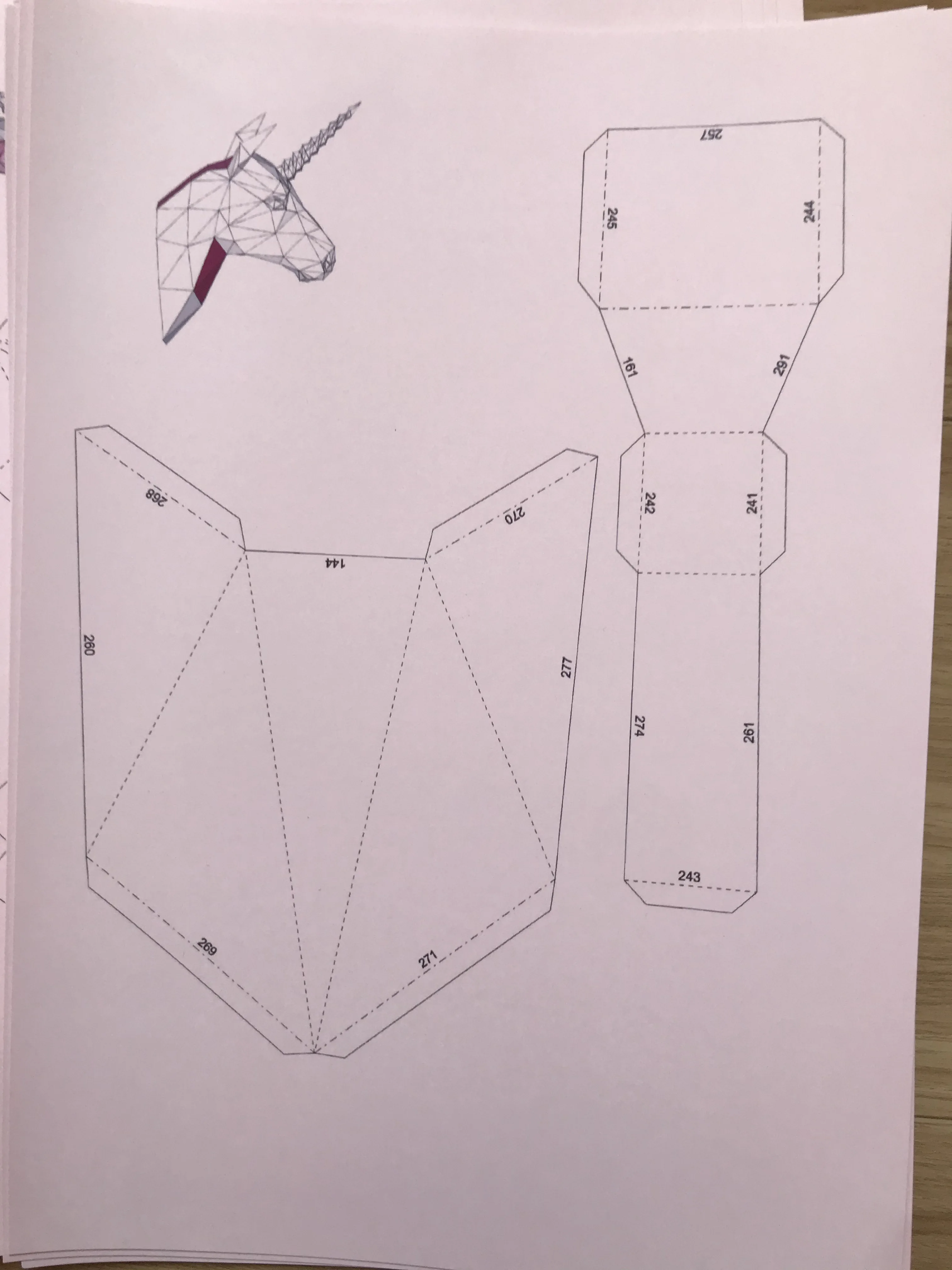 3D бумажная модель diy Единорог оригами настенная Бумага Ремесло животные игрушки
