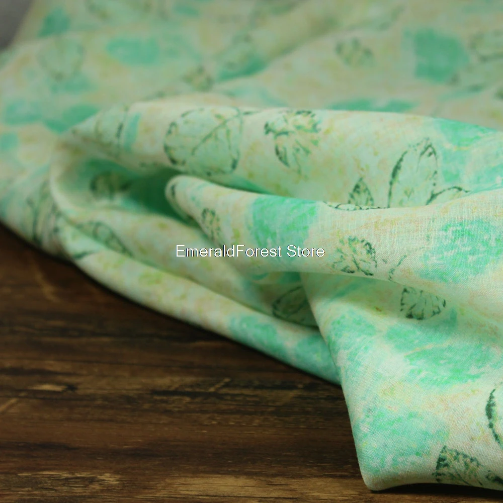 Новая ткань с принтом рами, tissus Австралийский метр свежая и тонкая ткань летом, халат материал платья, 140 см x 100 см/шт