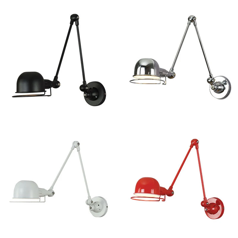 

Nordic Swing Arm Wall Light Industrial Adjustable Wall Lamp E14 Bedside Study Creative Robotic Arm LED Sconce Lighting Fixture