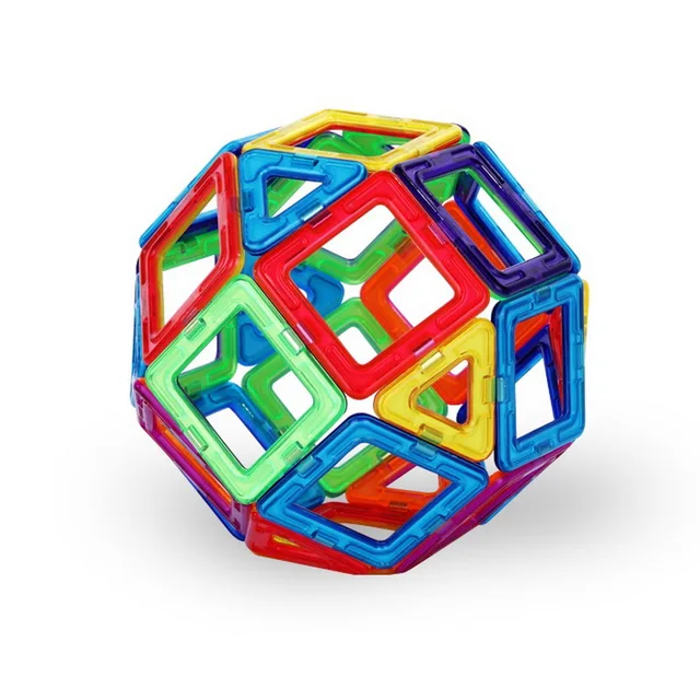 45pcs Magnetic Designer set Magnet Building Blocks Accessories Educational constructor Toys For Children kids boys girls gift 2