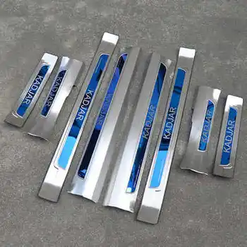 

For Renault Kadjar 2016-2019 stainless steel inside external Scuff Plate Door Sill Protector Sticker Car Accessories
