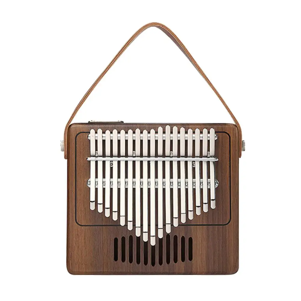 Музыкальная клавиатура с сумкой 17-клавишная Kalimba Mbira для пальцев пианино орех