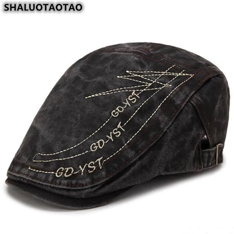 SHALUOTAOTAO унисекс весна осень мода хлопок береты регулируемый размер Письмо Вышивка Винтаж Snapback кепки для мужчин женщин