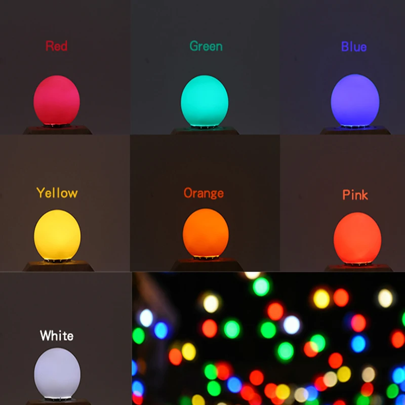 รูปสินค้า หลอดไฟ LED หลากสี E27 220V ตกแต่งห้องนอน งานแต่งงาน คริสต์มาส