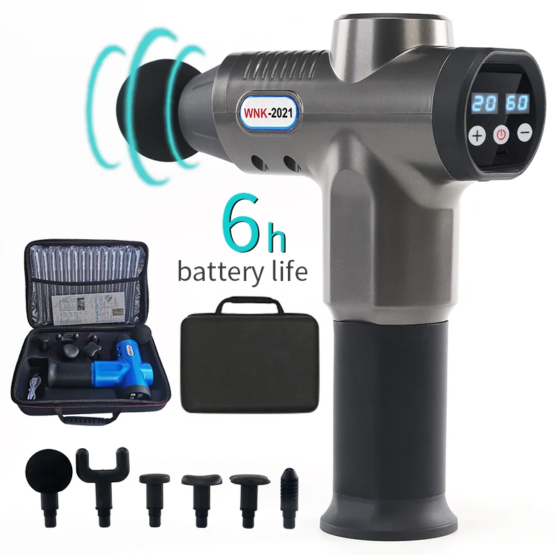 USBChargeLCDDisplayBodyMassageGunExercisingMuscleElectricMassagerGunheadMassagerforNeck andBackVibratorSlimmingshapingheadmassag | Красота и