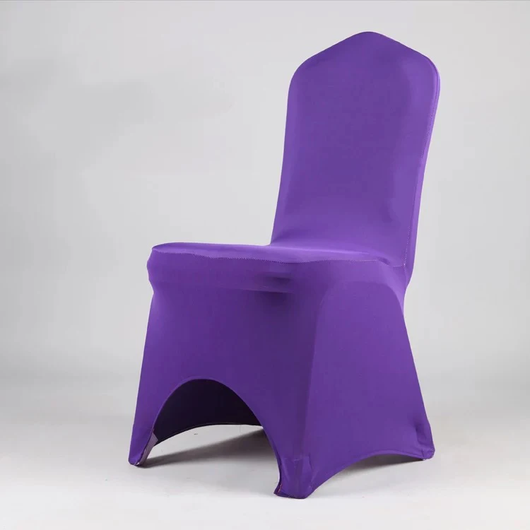 20 шт./лот белый/черный универсальным Банкетным вечерние спандексных чехлов на кресла чехлы на сиденья полиэстер эластичные Арка сиденье, размещаемое спереди Чехлы для отеля - Цвет: Purple