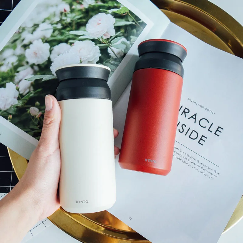 Stainless Steel Coffee Mugs Vacuum Cup Men And Women Student Gift Cup Thermos Water Bottle Portable Termo Cafe Thermo Mug