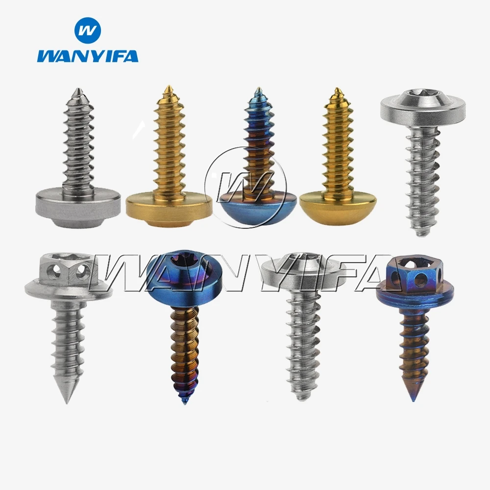 Wanyifa титановый болт с головкой M4x15 M5x15 17 18 20 мм самонарезающая Кнопка Torx Фланцевая