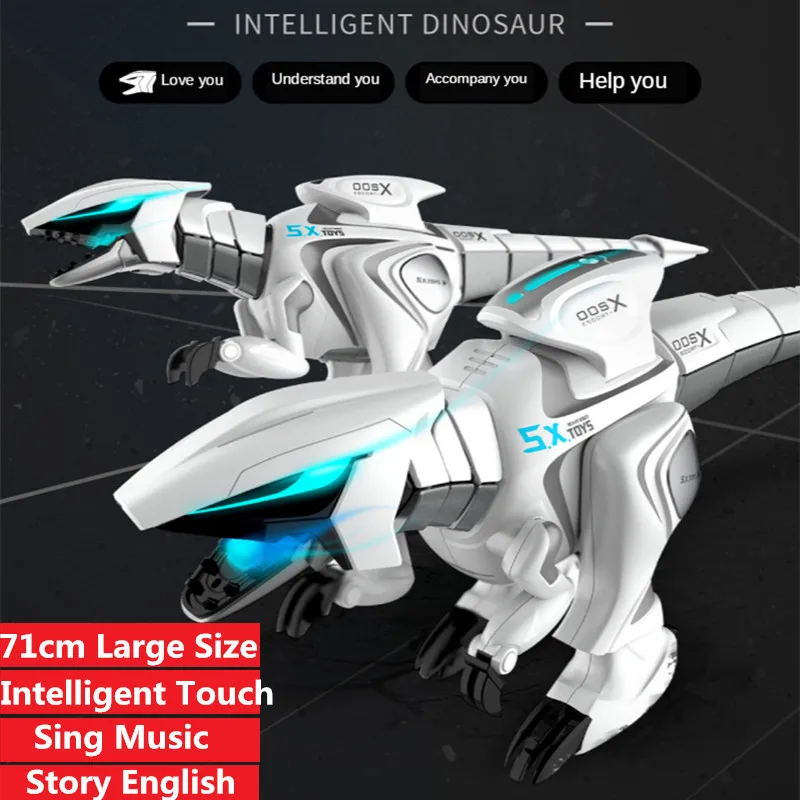 Kid Best Educational Toy Friend Toy 71Cm Large Size High Simulaiton Telecomando Elettrico Dinosaur Robot Music Speak Walk Sing