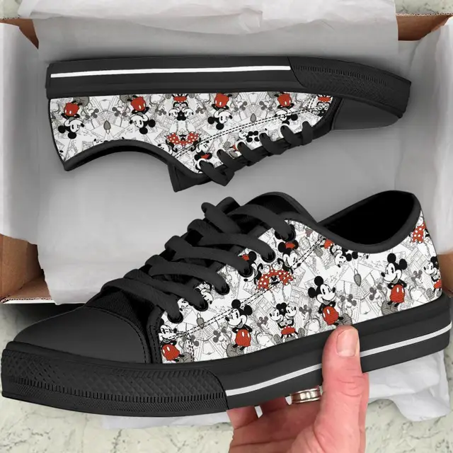 US $25.99 ELVISWORDS Cartoon Cute Pattern Low Style Women Sneakers Canvas Vulcanized Casual Ladies Shoes Woma
