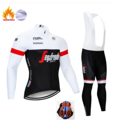Треккинг SEGAFREDO зимний теплый флисовый комплект Джерси для велоспорта термальная одежда для велоспорта Mtb Одежда для верховой езды Ropa Ciclismo - Цвет: 1